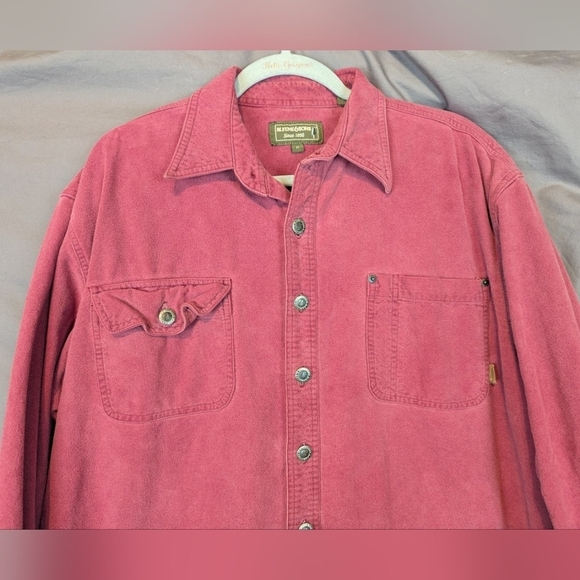 M. Fine & Sons medium button down shirt in soft red/mauve - Picture 3 of 12